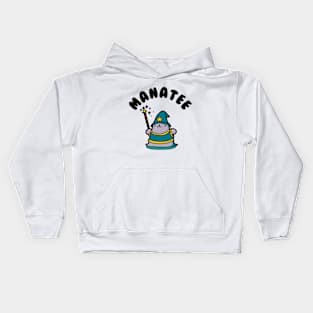 Manatee Magician Kawaii Fantasy Pun Kids Hoodie